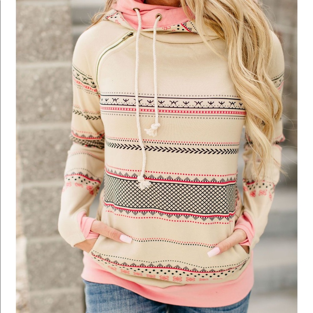 Ampersand Ave double hood sweatshirt